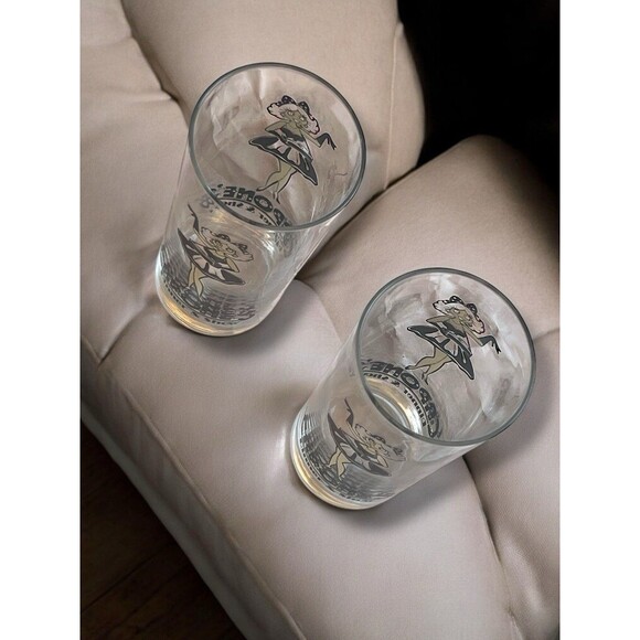 Capone’s Dinner And Show 2 Collectible Drinking Glasses Orlando Mobster Retro - Picture 5 of 6